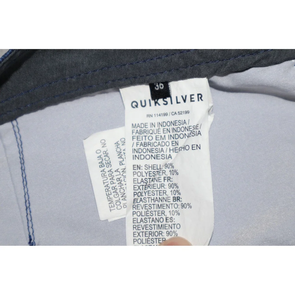 Quiksilver Board Shorts Mens 36 Blue Highline Recycled Stretch Surf Trunk